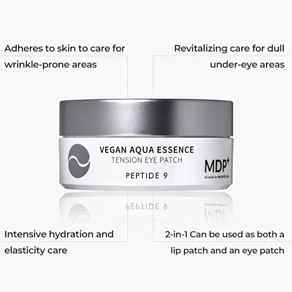MDP Vegan Aqua Essence Peptide 9 Tension Eye Patch 60 ct Anti-Aging - Picture 2 of 5